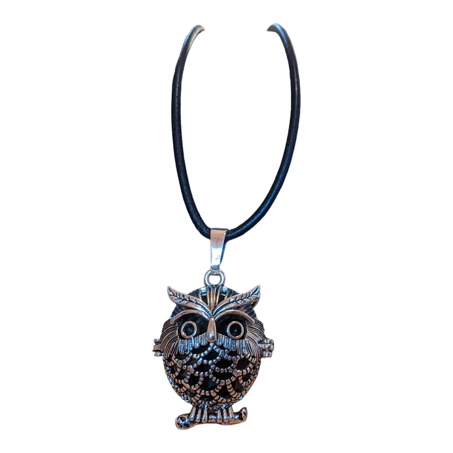 Essential Oil Diffuser on Leather Cord - Small Owl