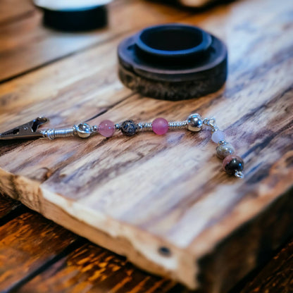 Pretty in Pink Beaded Clip