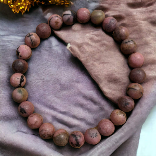 Frosted Rhodonite Bracelet