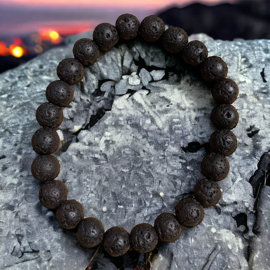 Black Lava Stone Bracelet - Diffuse your essential oils!