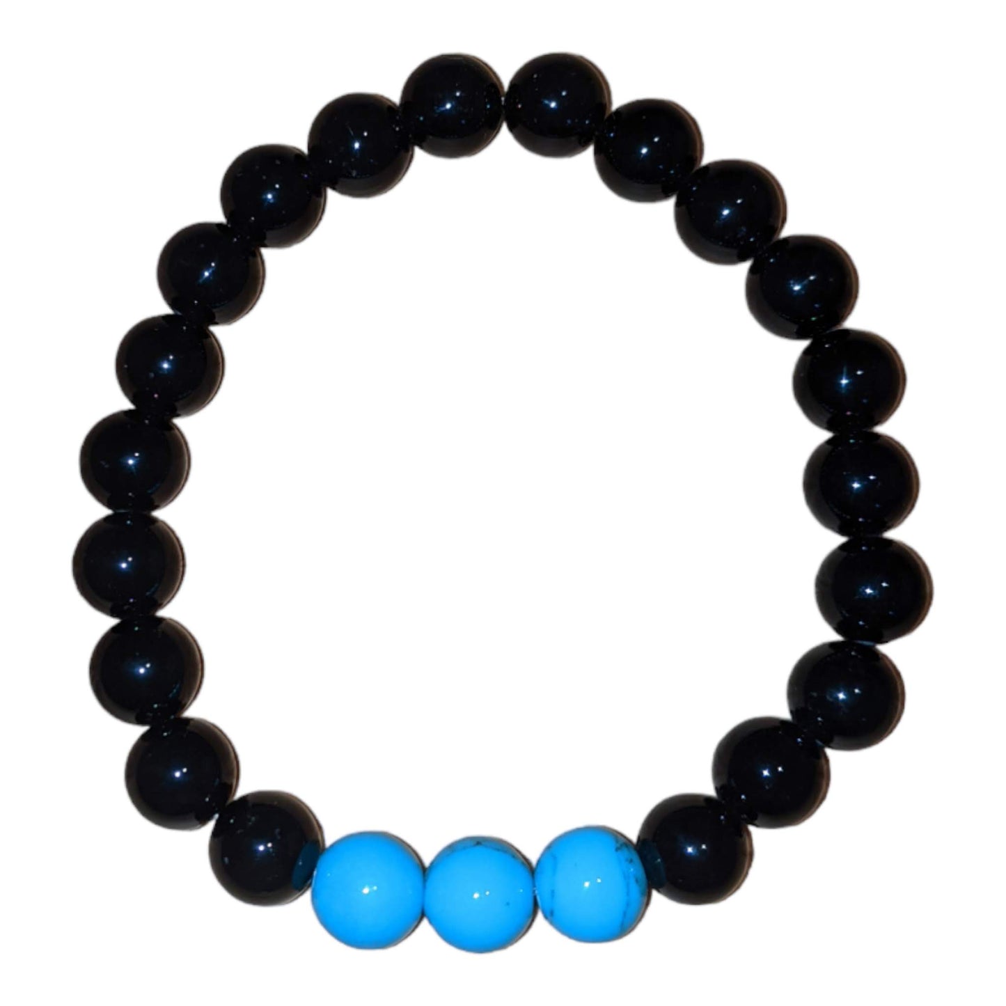 Black Onyx Bracelet with Turquoise Trio