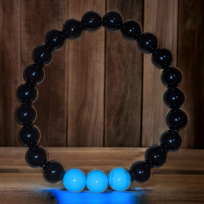 Black Onyx Bracelet with Turquoise Trio