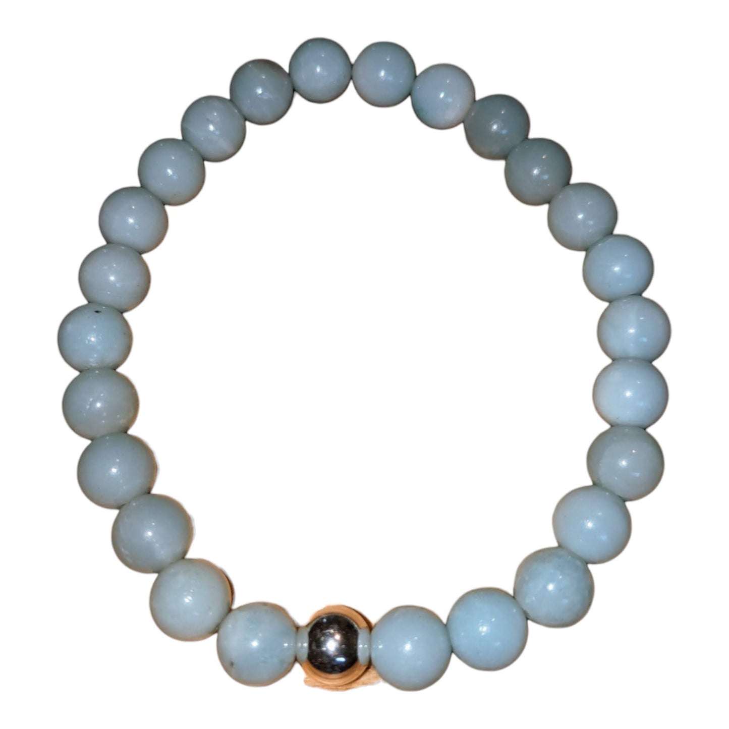 Amazonite Bracelet with Silver Centre Bead