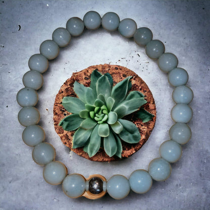 Amazonite Bracelet with Silver Centre Bead