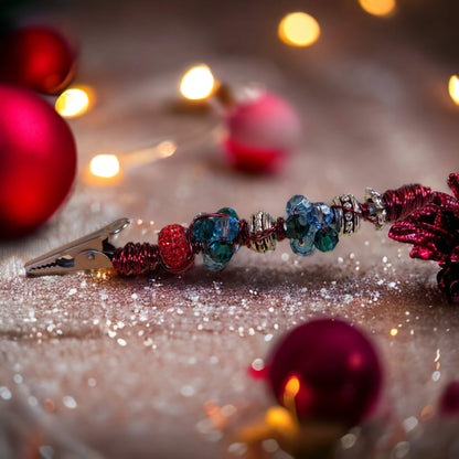 Christmas Mania Beaded Clip