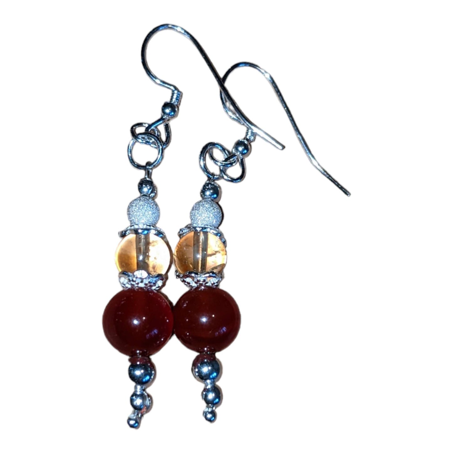 Carnelian and Citrine Earrings