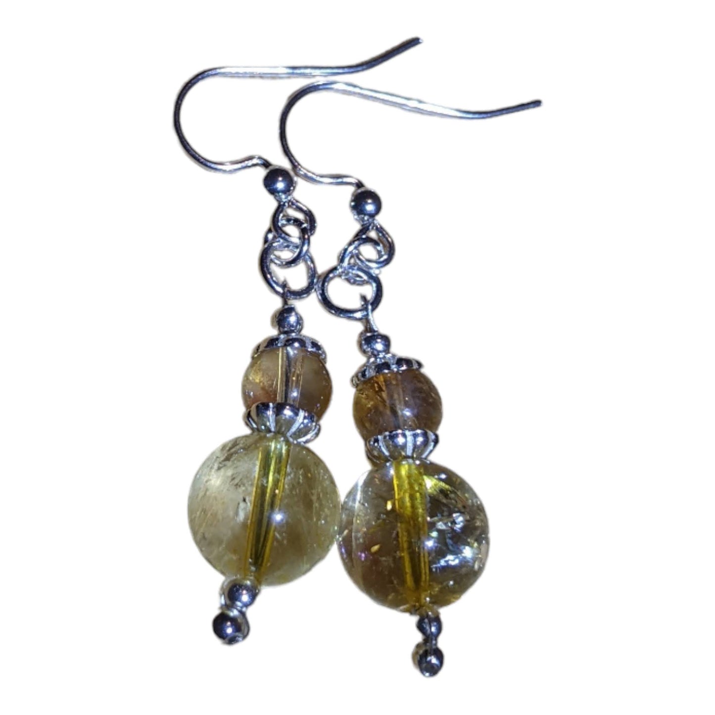 Citrine Two Stone Earrings