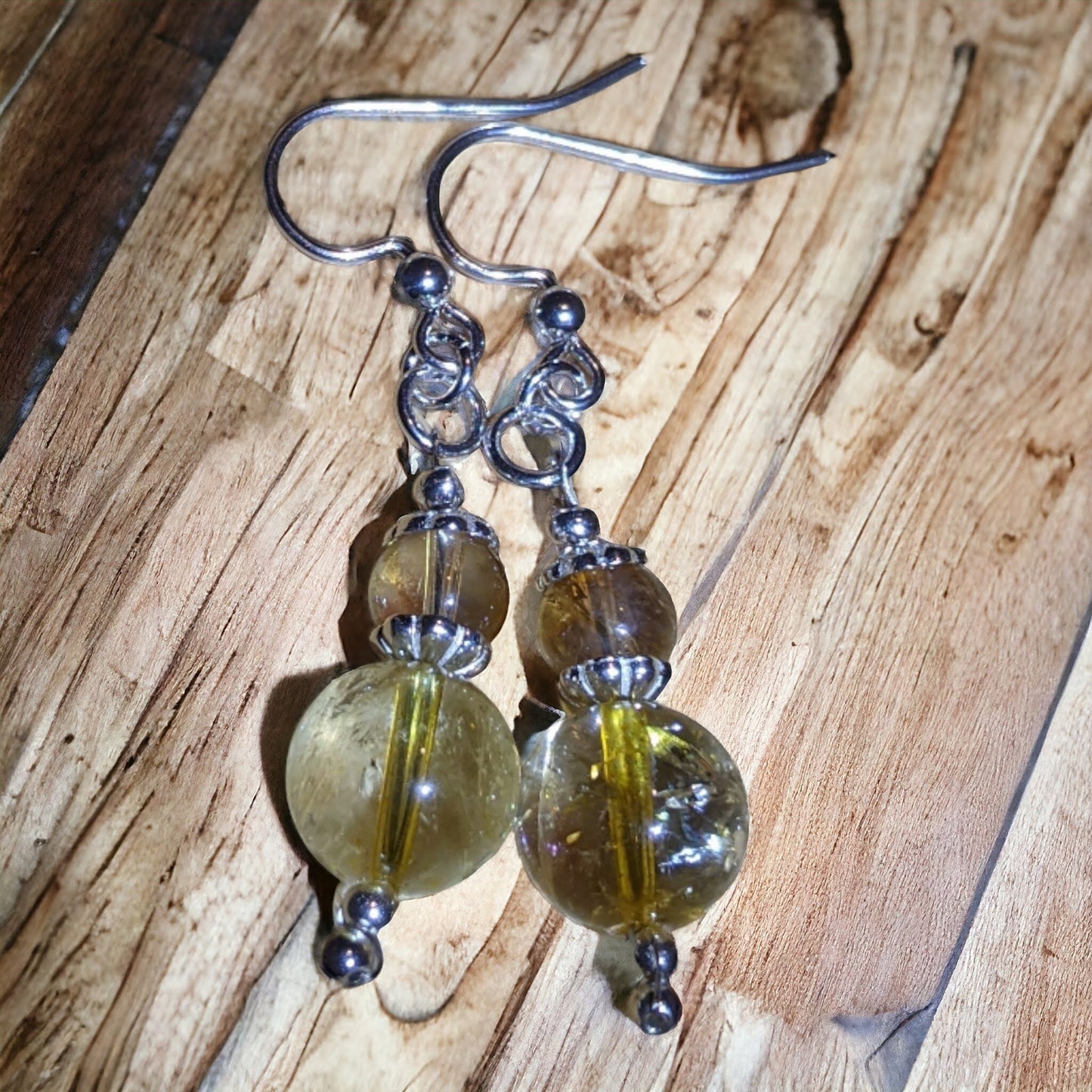 Citrine Two Stone Earrings