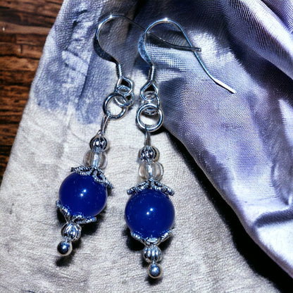 Venetian Blue Jade Earrings