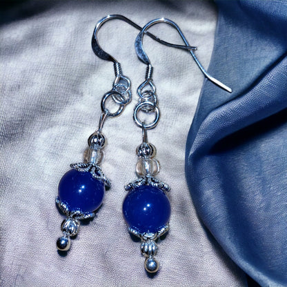 Venetian Blue Jade Earrings