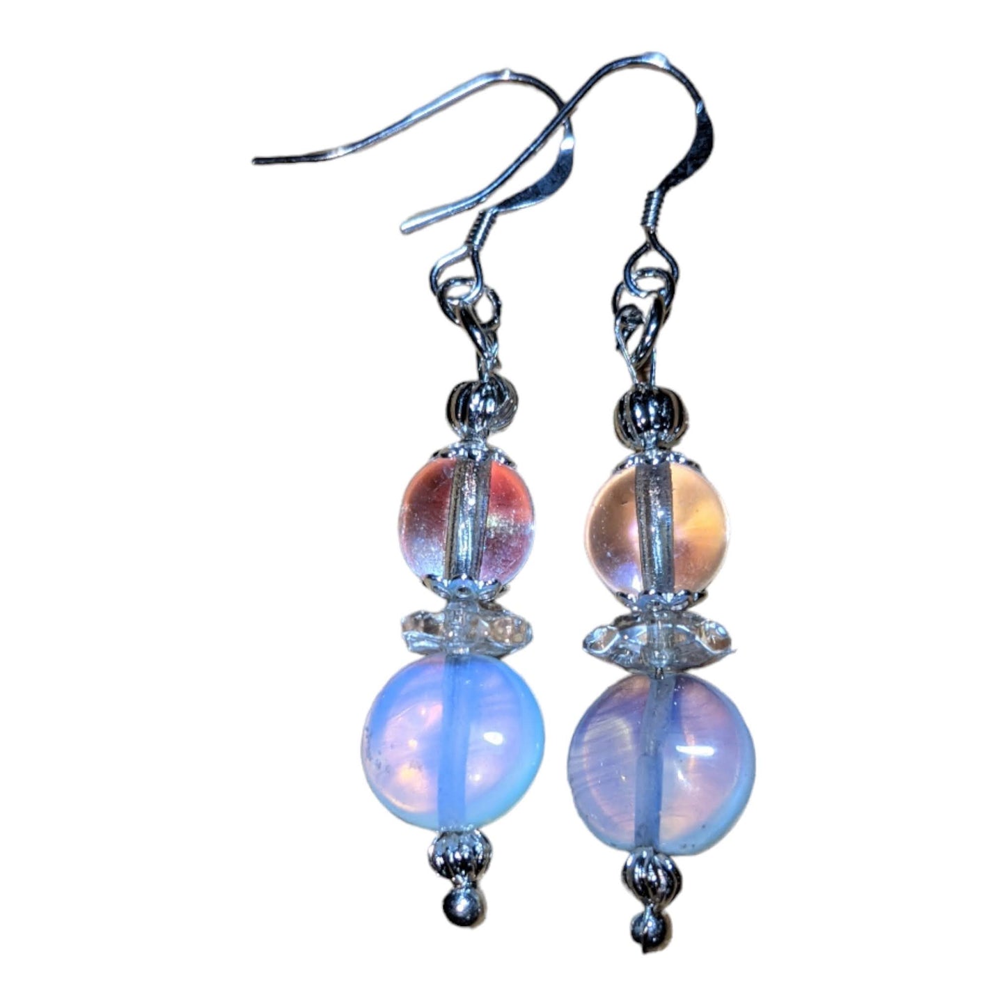 Opalite Flat Bead Earrings