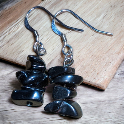 Hematite Chip Bead Earrings