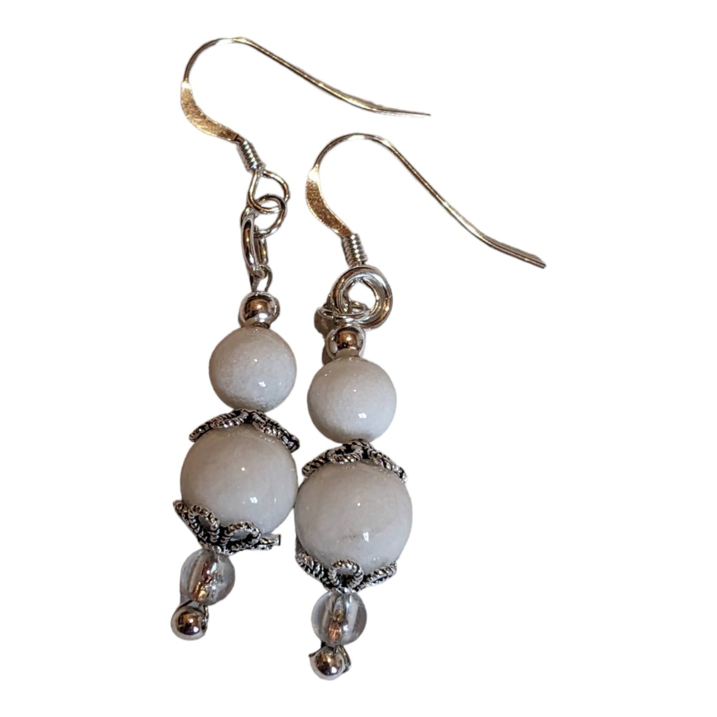 White Jade Earrings