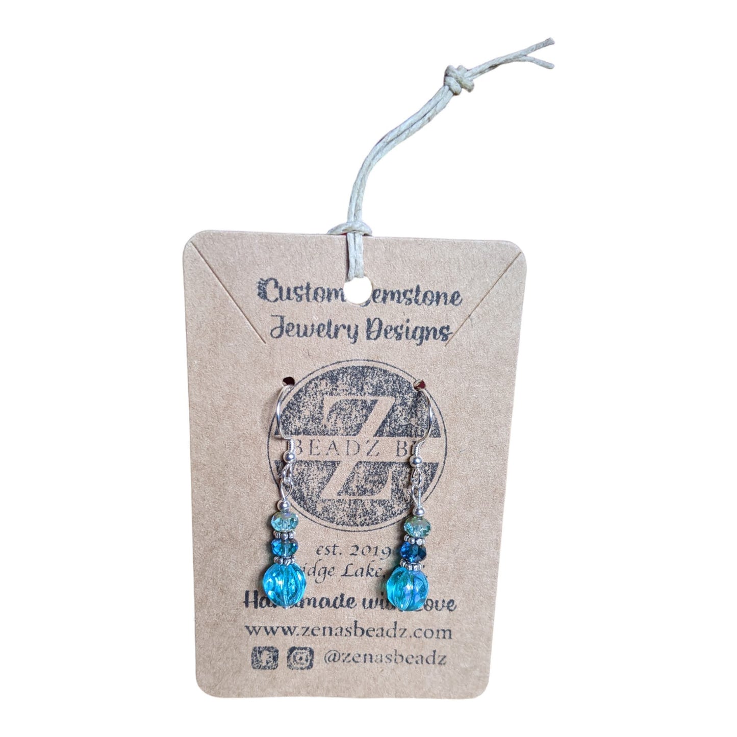 Czech Deep Blue Crystal Earrings