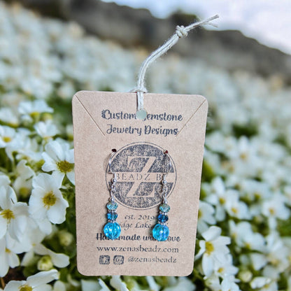 Czech Deep Blue Crystal Earrings