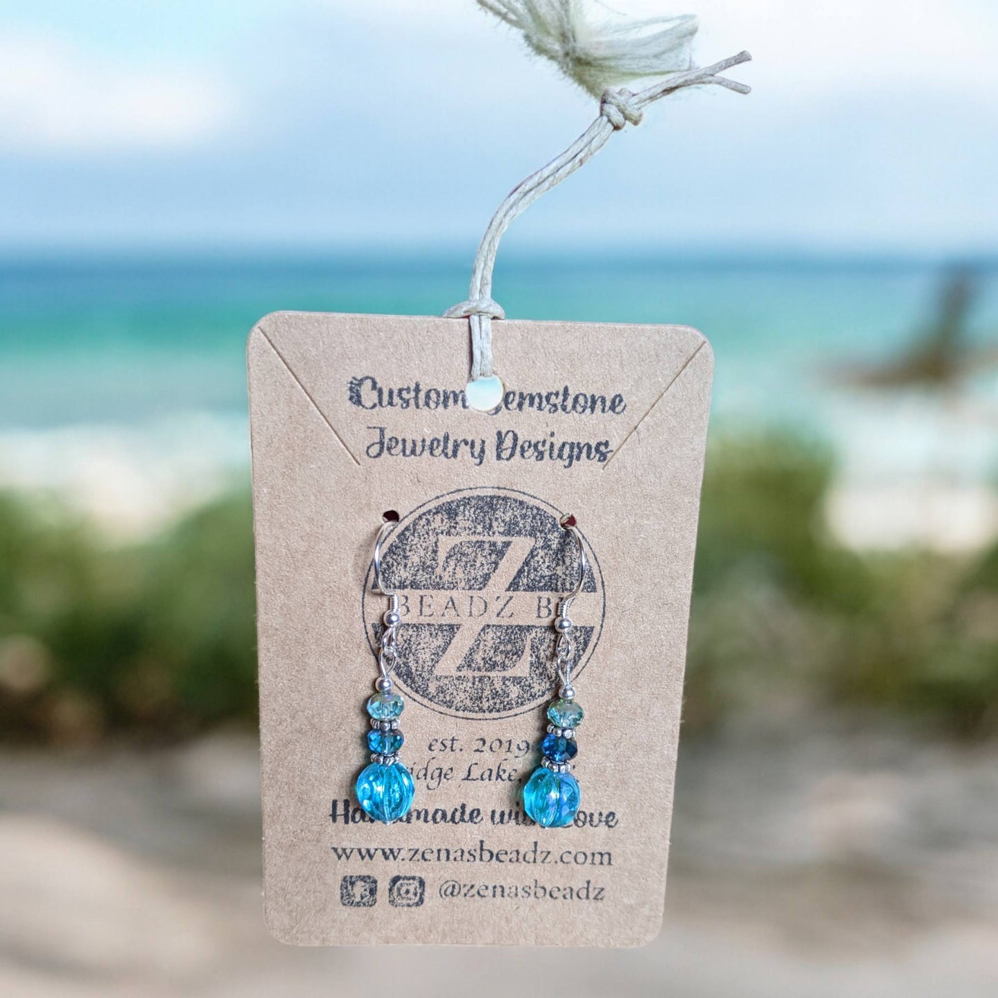 Czech Deep Blue Crystal Earrings